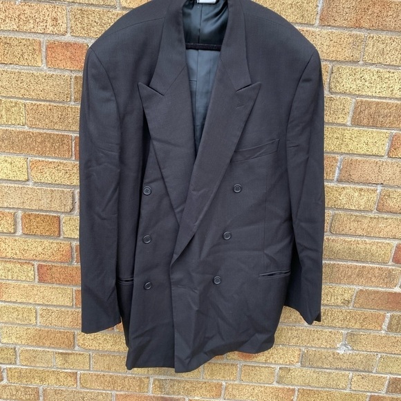 Vintage 100% Wool Giorgio Armani Jacket Black - Picture 4 of 14
